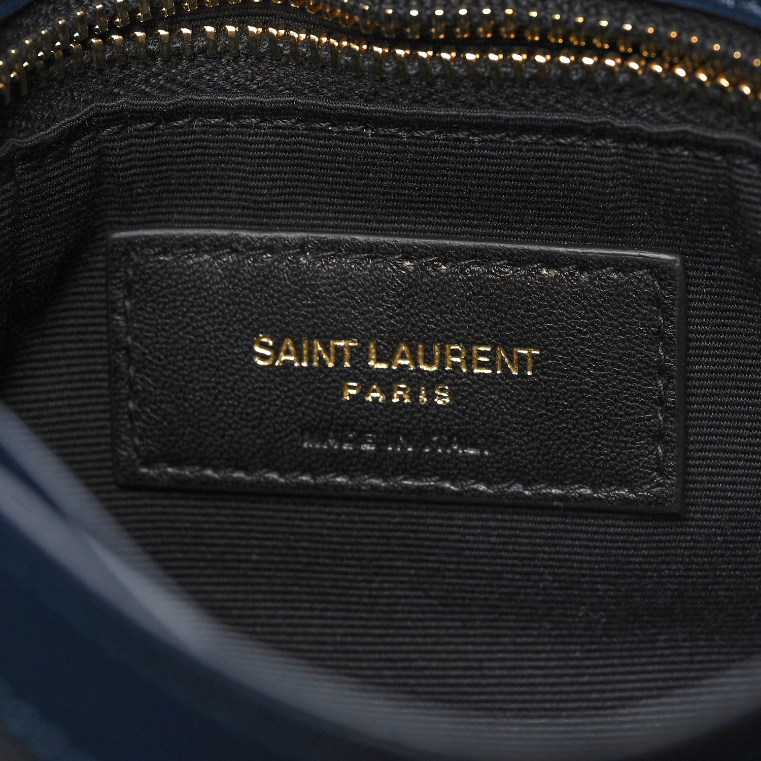 Saint Laurent Velvet Y Quilted Monogram Toy Loulou Chain Satchel Deep Marine 7 of 12
