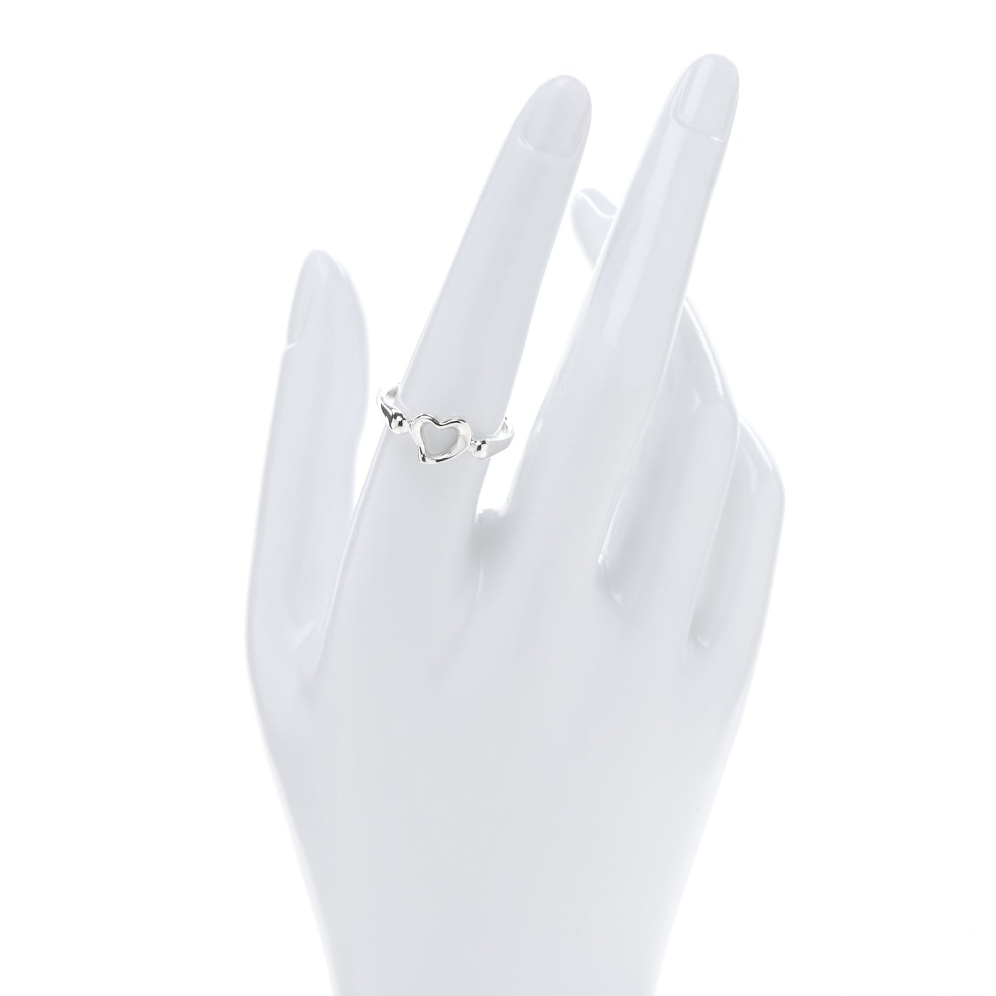 Sterling Silver Elsa Peretti Open Heart Ring 56 7.5