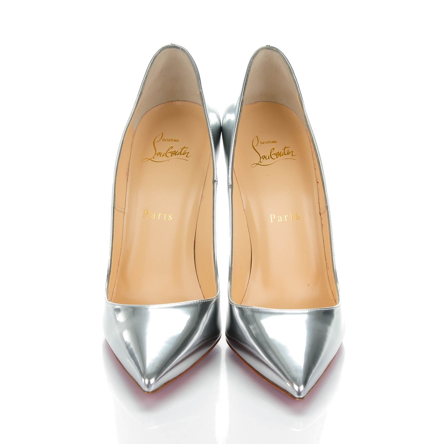 Christian Louboutin Metallic Calfskin So Kate 120 Pumps 38.5 Silver 2 of 7