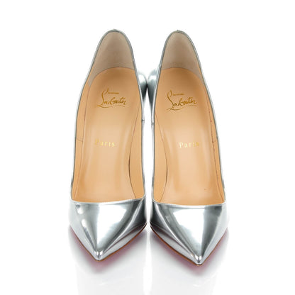 Christian Louboutin Metallic Calfskin So Kate 120 Pumps 38.5 Silver 2 of 7