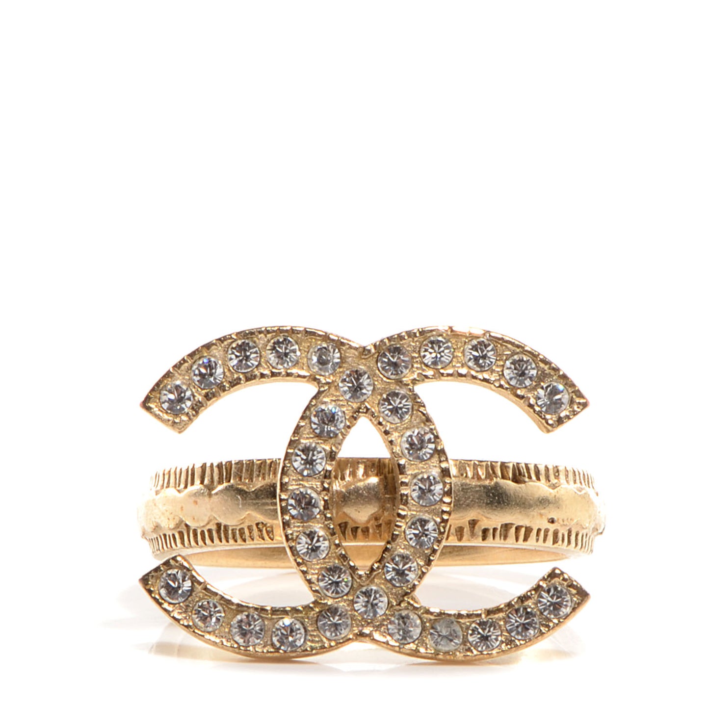 Crystal CC Ring Gold 6.5