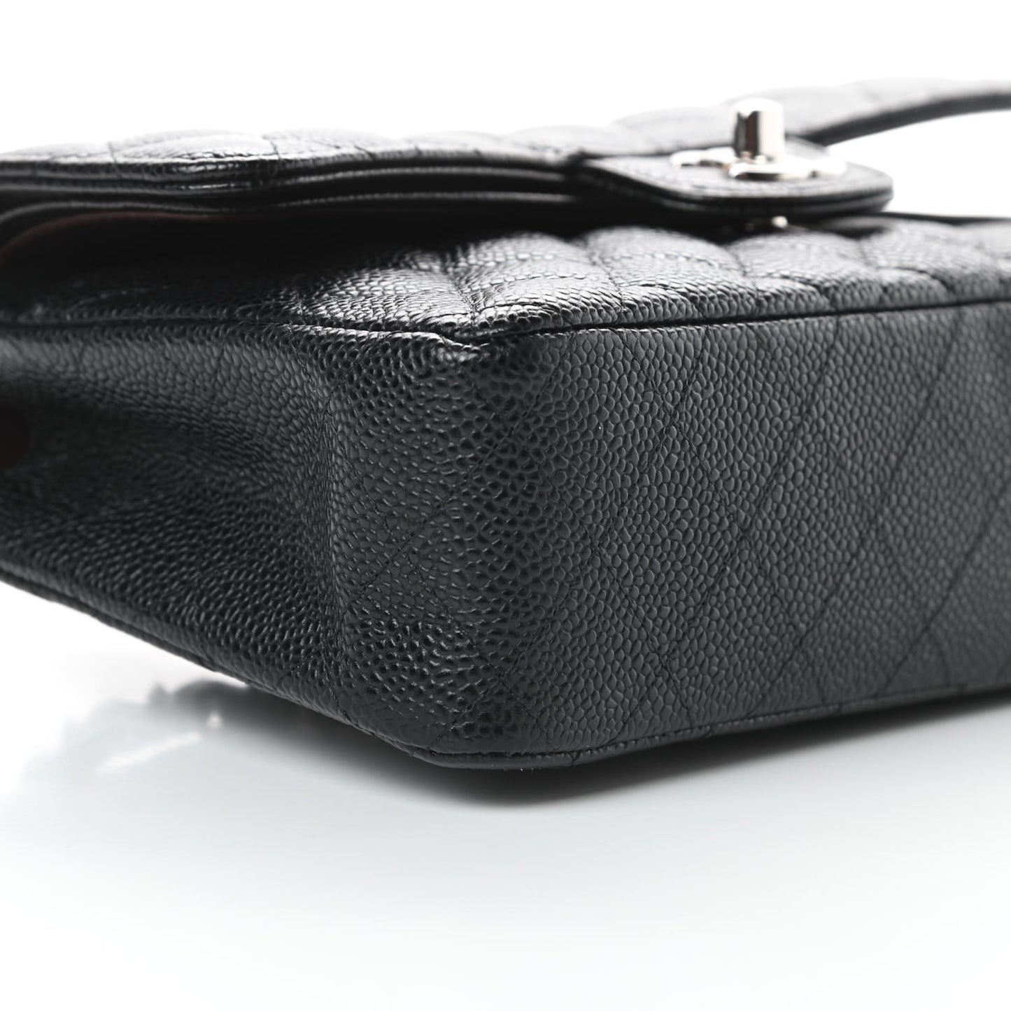 Caviar Quilted Small Double Flap Black