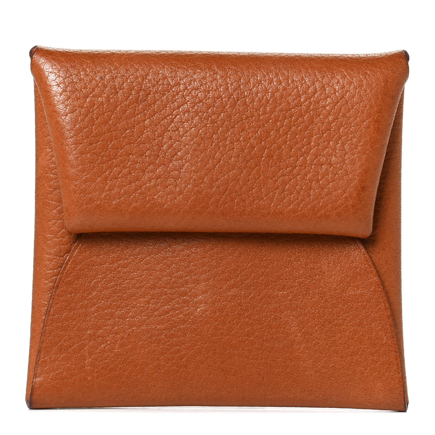 Hermes Barenia Faubourg Bastia Verso Coin Purse Fauve Abricot 1 of 8