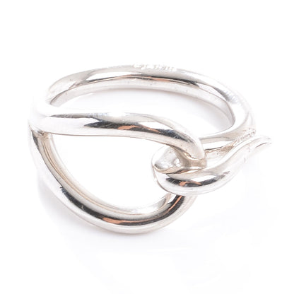Hermes Knot Scarf Ring Silver 1 of 4