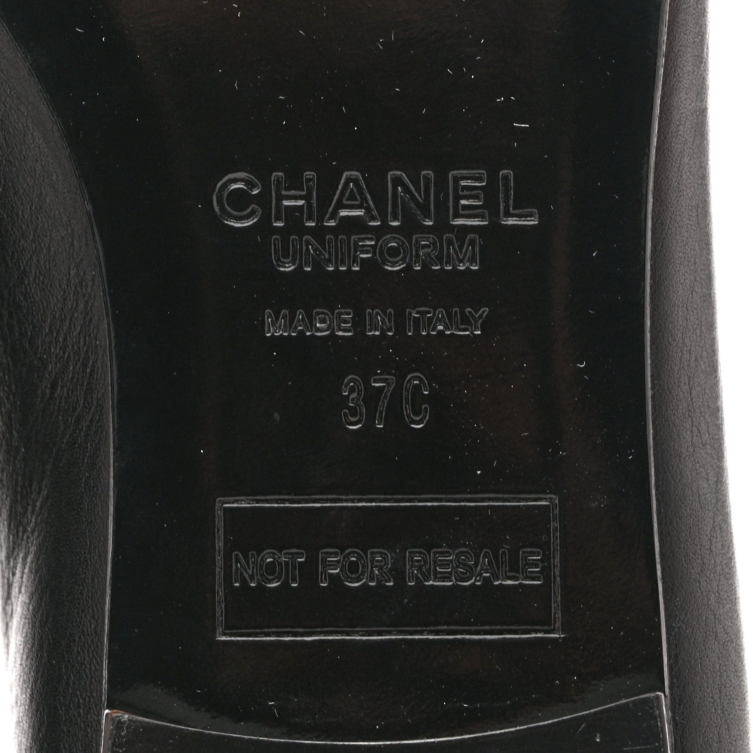 Chanel Lambskin Cap Toe CC Uniform Ballerina Flats 37 Black 8 of 8