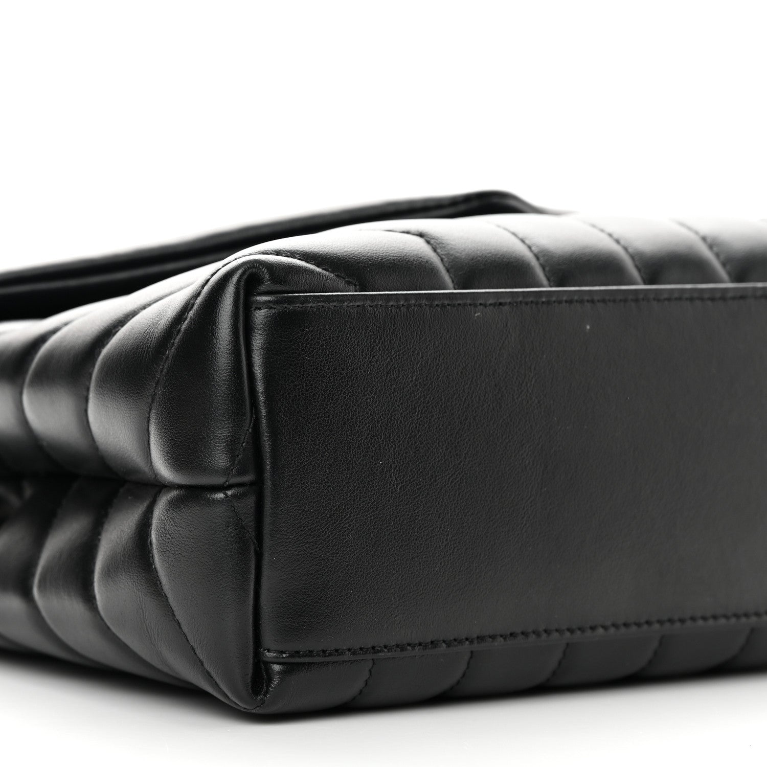 Saint Laurent Calfskin Y Quilted Monogram Small Loulou Chain Satchel Black 9 of 16