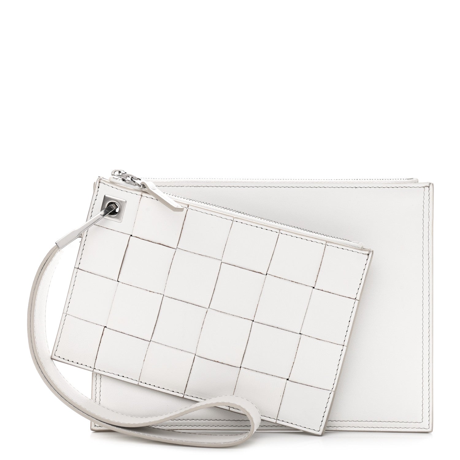 Bottega Veneta Nappa Maxi Intreccio Small Pouch White 1 of 9
