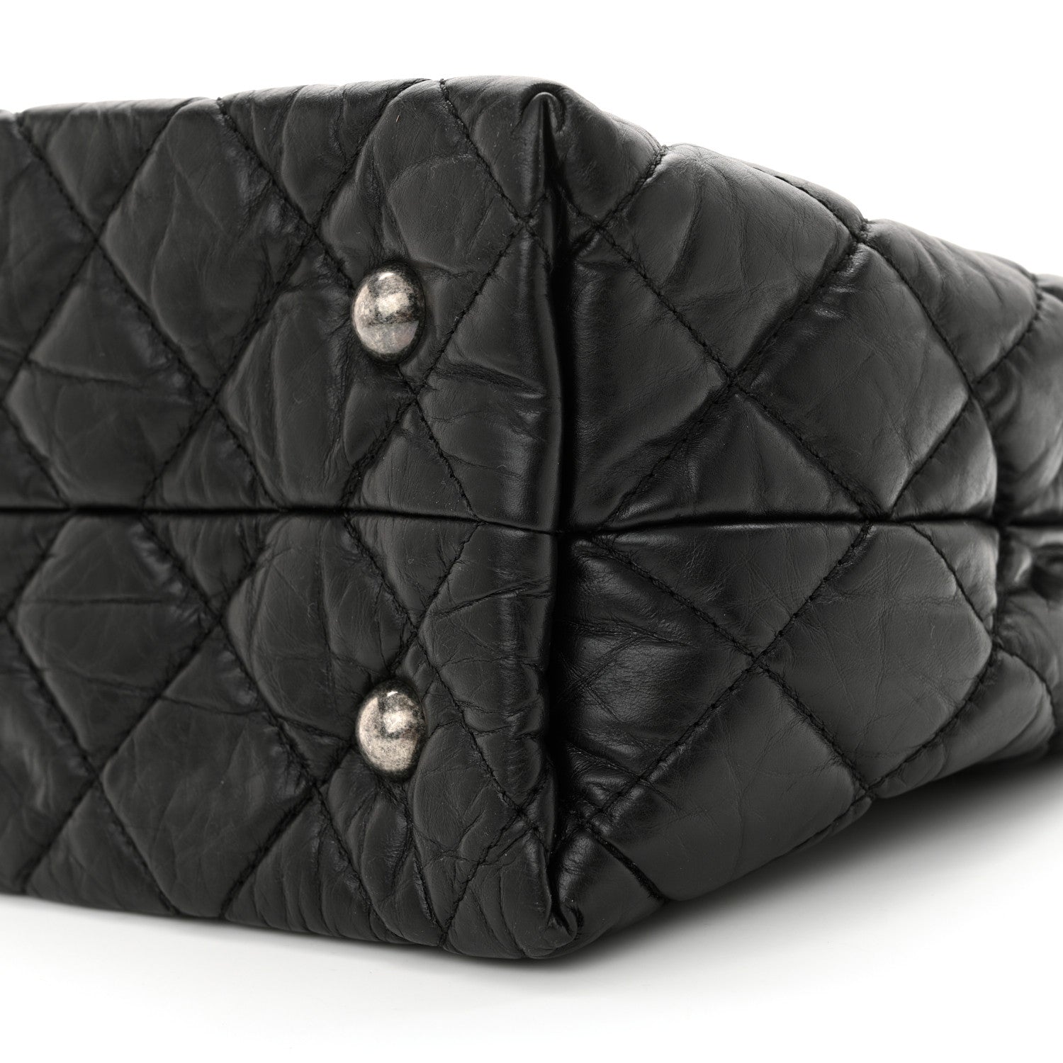 Chanel Aged Calfskin Quilted Reissue 2.55 Tote Black 10 of 10