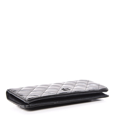 Chanel Patent Quilted Yen Wallet Black 4 of 16