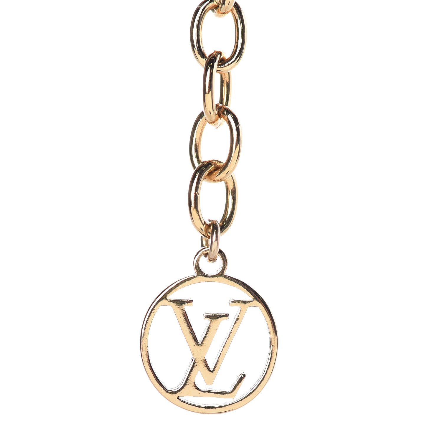 Louis Vuitton Logomania Sautoir Necklace Silver Gold 3 of 6