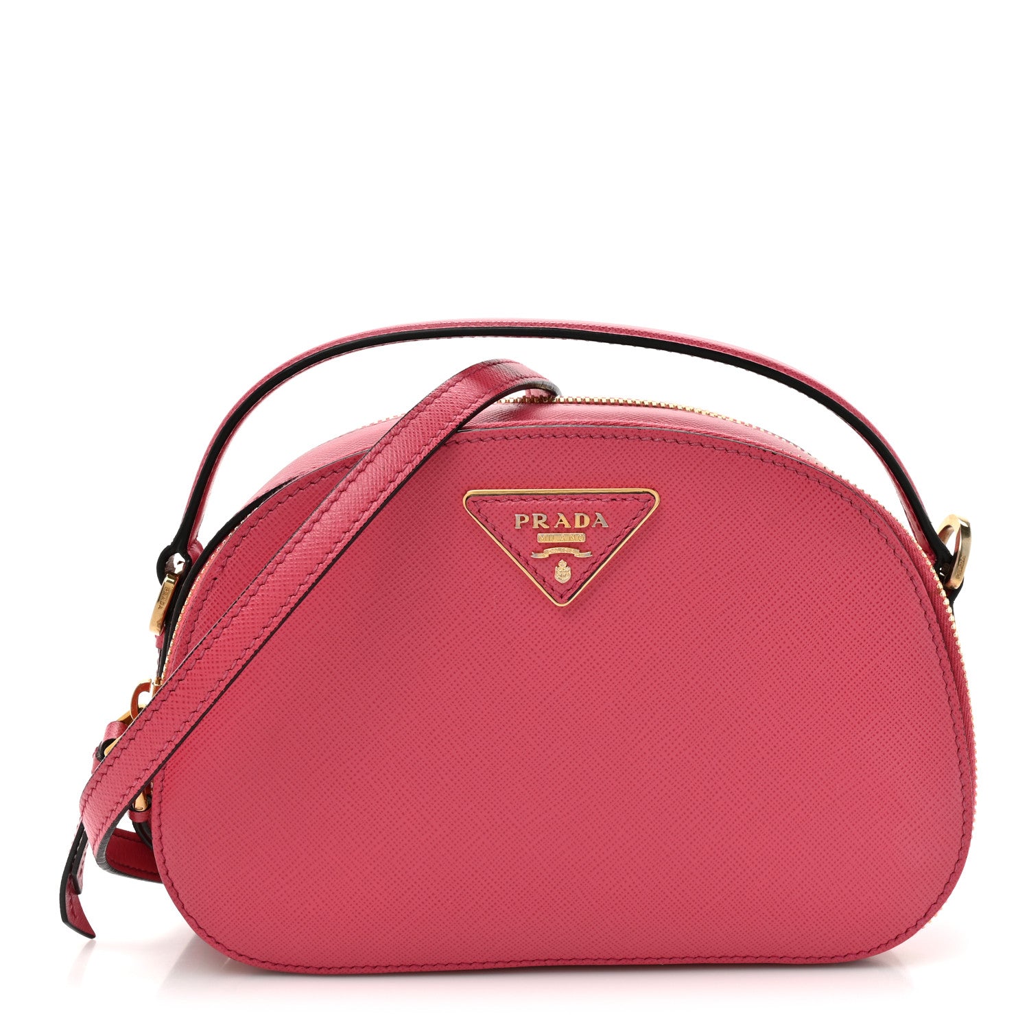 Prada Saffiano Lux Odette Crossbody Magenta 1 of 13