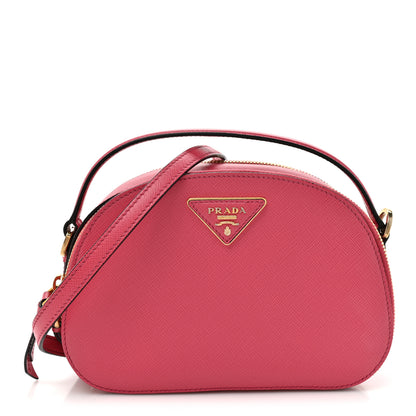 Prada Saffiano Lux Odette Crossbody Magenta 1 of 13