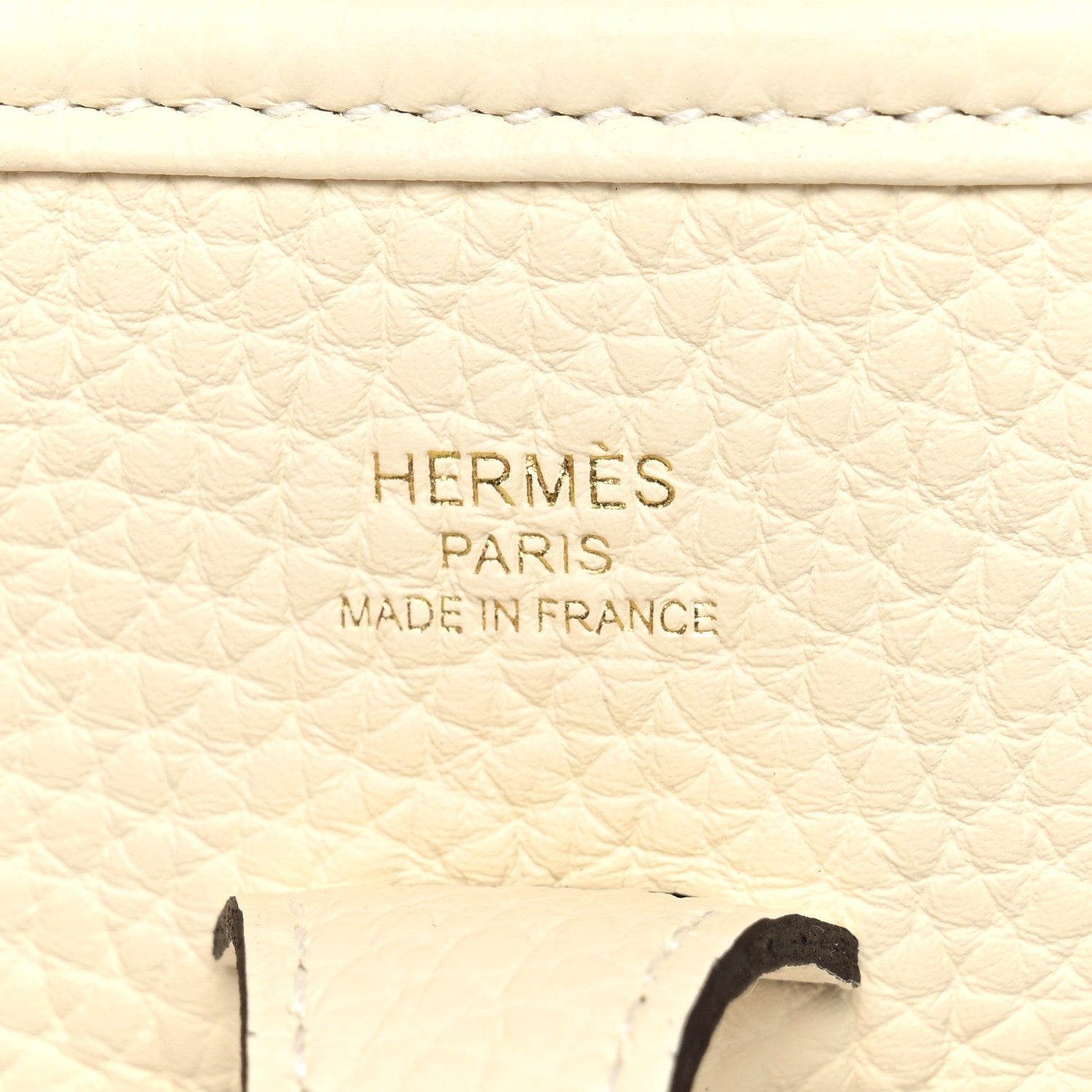 Hermes Taurillon Clemence Evelyne 23 Poche III Cream 6 of 11