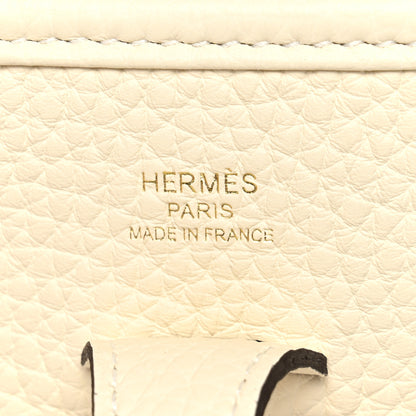 Hermes Taurillon Clemence Evelyne 23 Poche III Cream 6 of 11