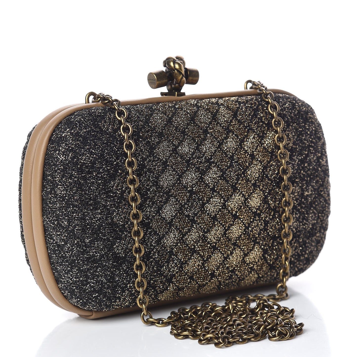 Lurex Intrecciato Chain Knot Clutch