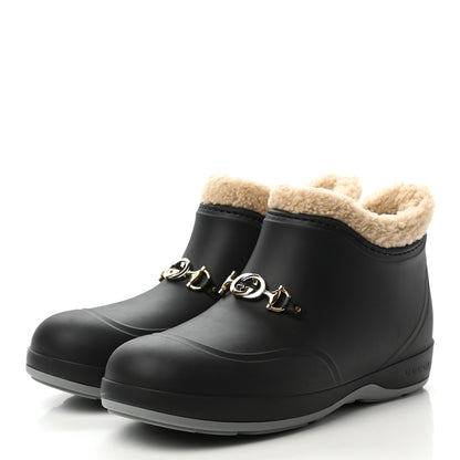 Gucci Rubber Wool Mens Crossy Ankle Boots 11 Black Butterscotch 3 of 8