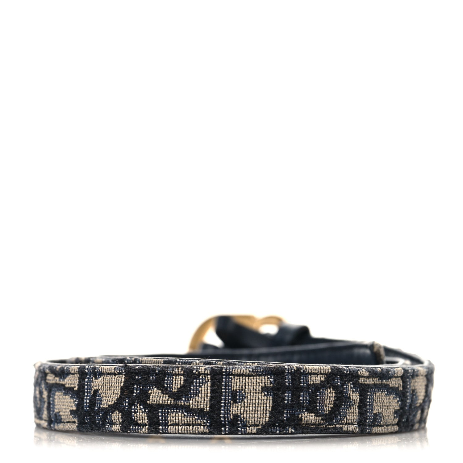 Christian Dior Jacquard Oblique 20mm Saddle Belt 75 30 Blue