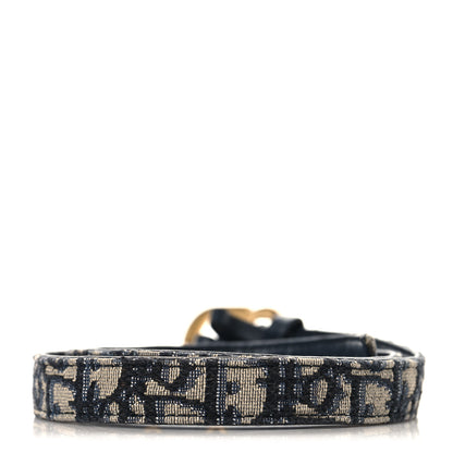 Christian Dior Jacquard Oblique 20mm Saddle Belt 75 30 Blue 2 of 6