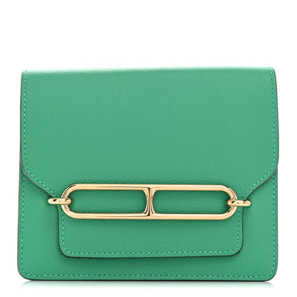 Hermes Evercolor Bi-Color Roulis Slim Wallet Menthe Vert Bosphore 1 of 9