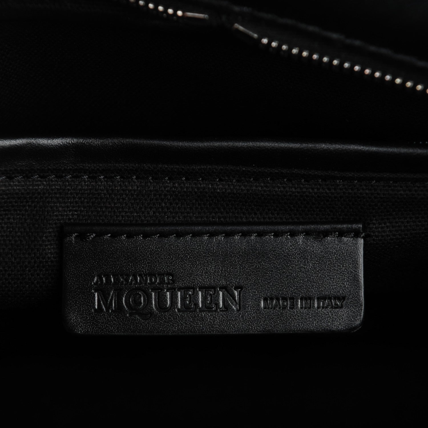 Alexander McQueen Smooth Calfskin Small Star Studded Skull Padlock Zip Around Tote Black 6 of 7