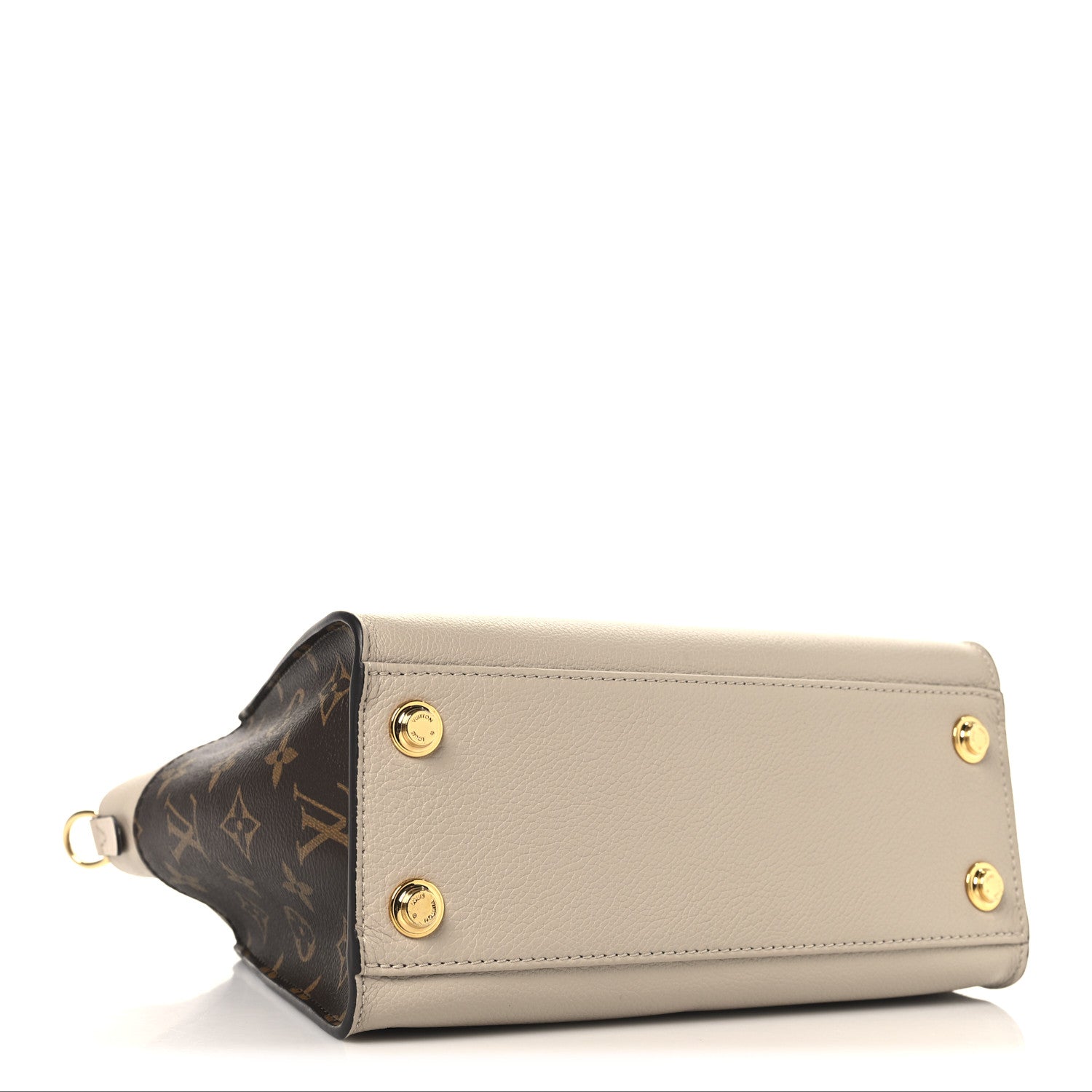 Louis Vuitton Calfskin Monogram On My Side PM Greige 4 of 9