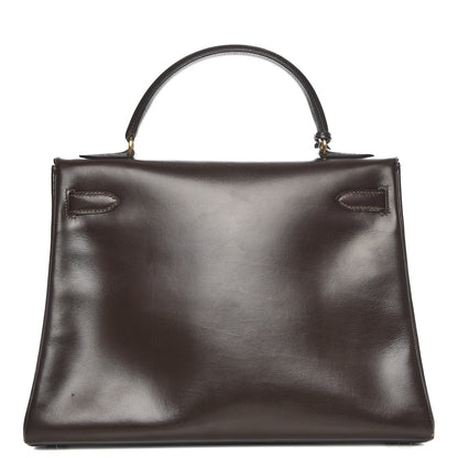 Hermes Box Kelly Retourne 32 Chocolate 13 of 22