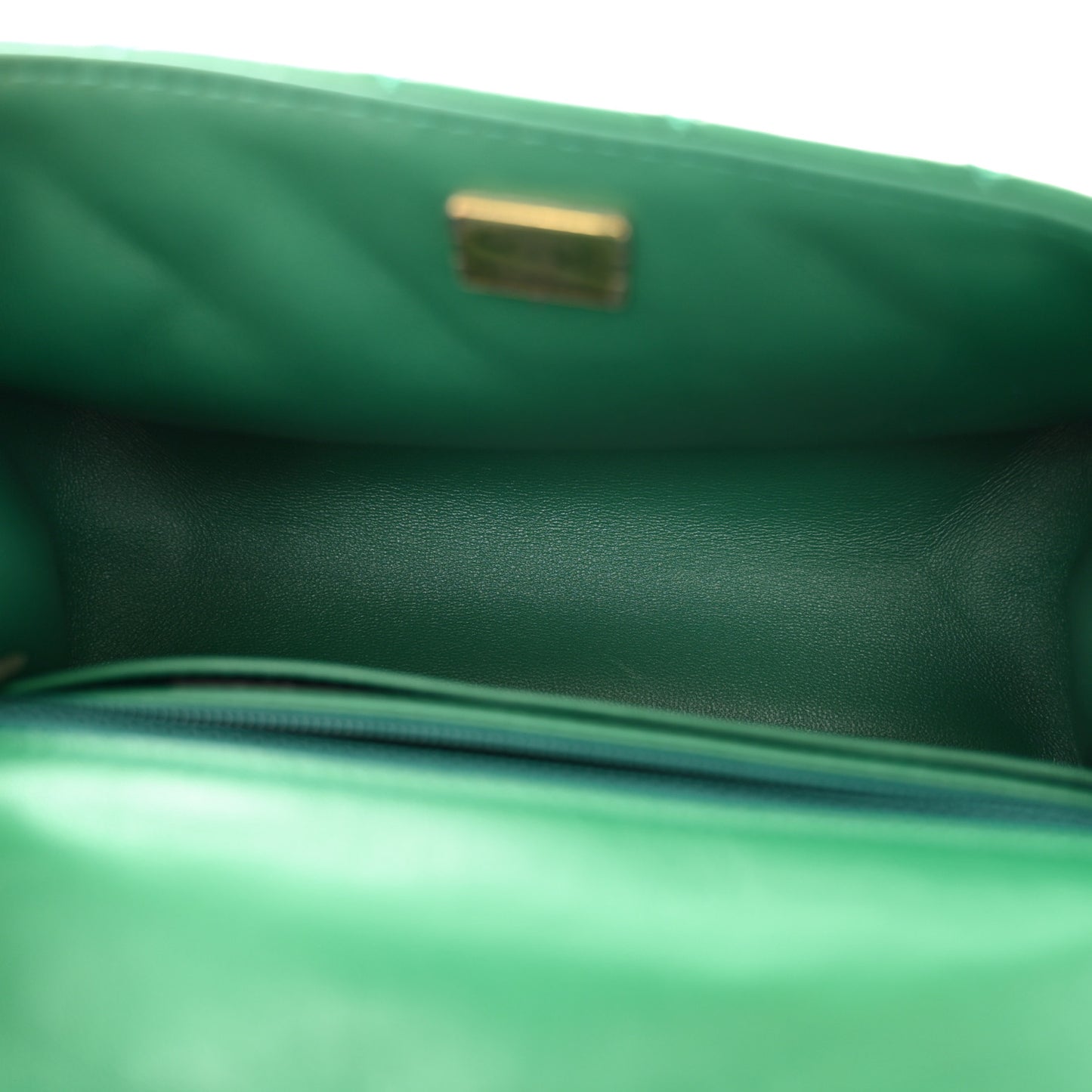 Aged Calfskin Quilted 2.55 Reissue Mini Flap Green