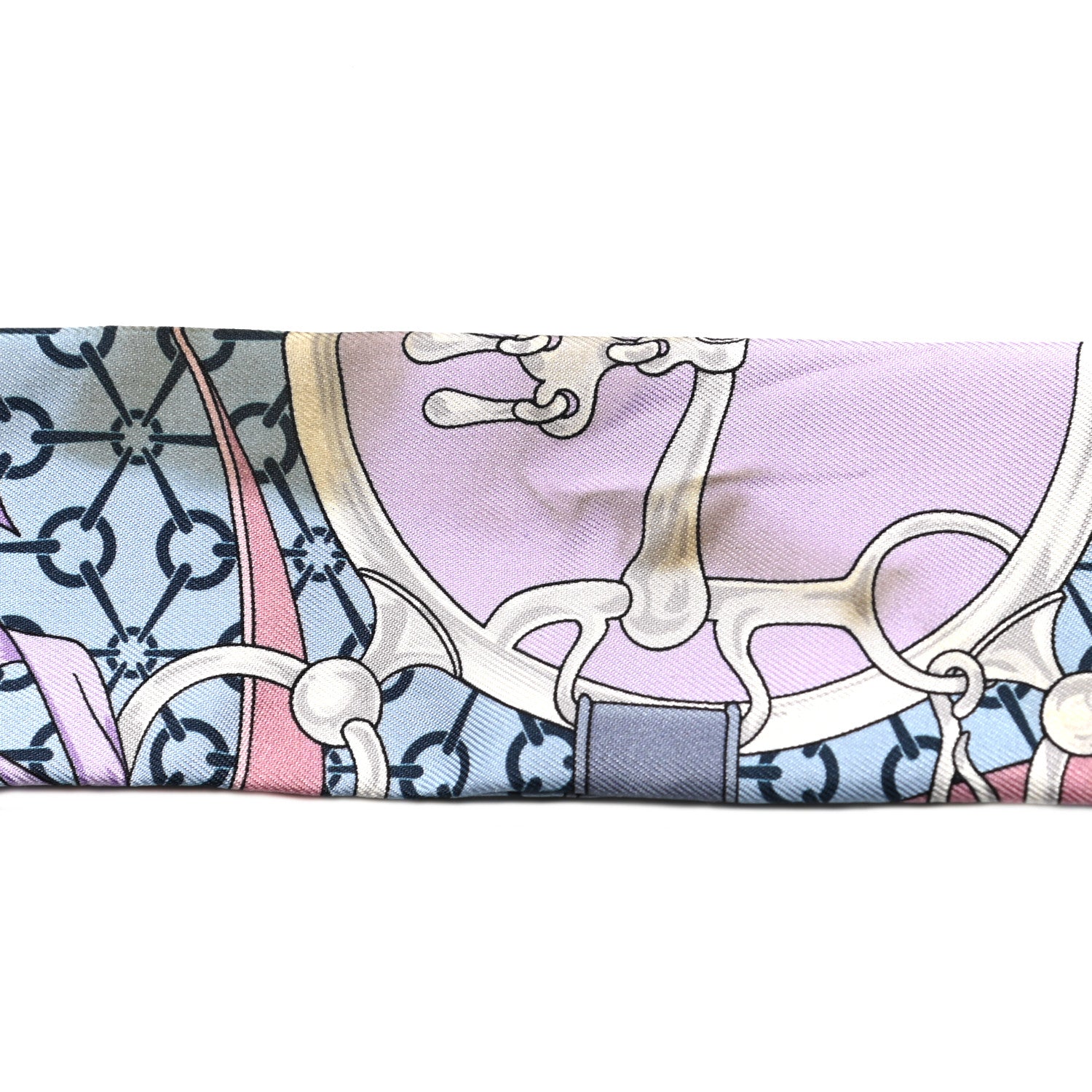 Hermes Silk La Promenade Du Matin Twilly Mauve Ciel Gris 5 of 7