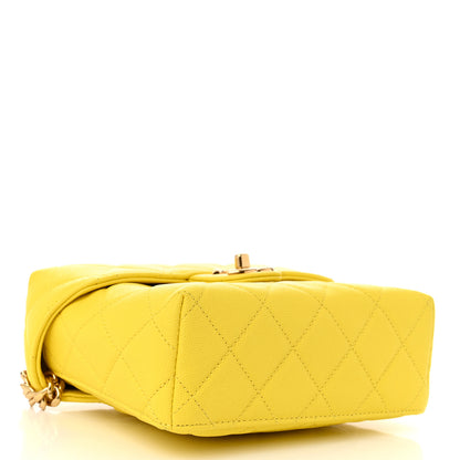 Chanel Caviar Quilted Handy Box Vanity Case Yellow 4 of 11