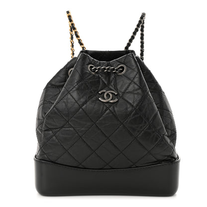 Chanel Aged Calfskin Quilted Small Gabrielle Backpack Black 1 of 11