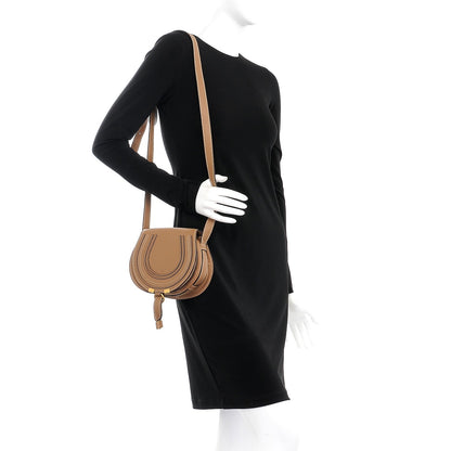 Chloe Calfskin Mini Marcie Round Crossbody Bag Nut 2 of 8