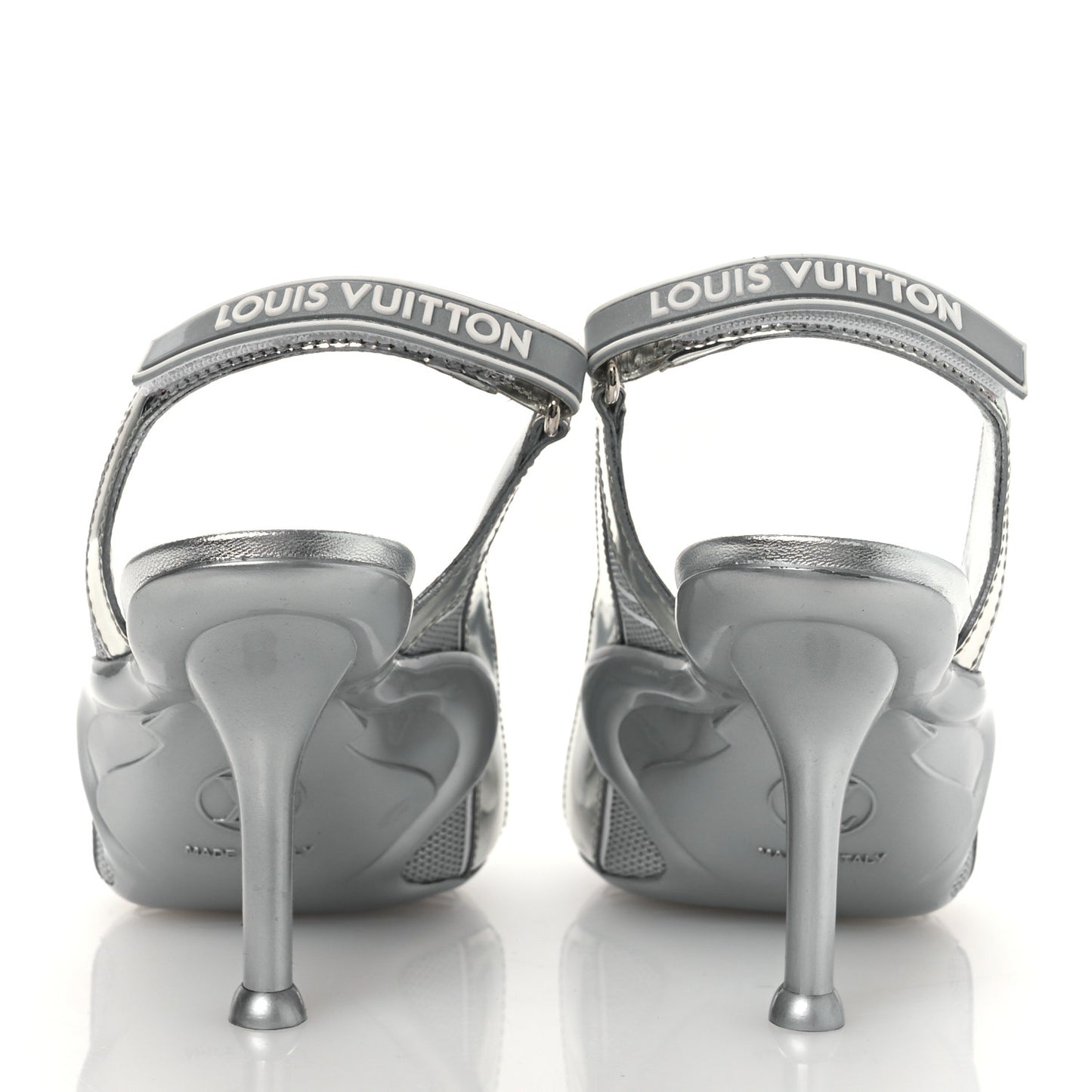 Metallic Lambskin Archlight Slingback Pumps 37 Argent