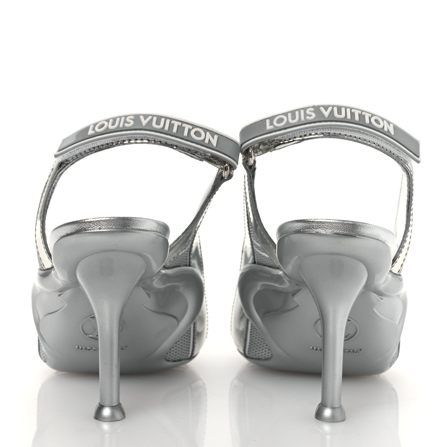 Louis Vuitton Metallic Lambskin Archlight Slingback Pumps 37 Argent 6 of 12