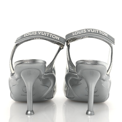 Louis Vuitton Metallic Lambskin Archlight Slingback Pumps 37 Argent 6 of 12