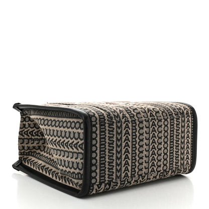 Marc Jacobs Cotton Jacquard Monogram Mini The Traveler Tote Bag Beige Multicolor 3 of 11