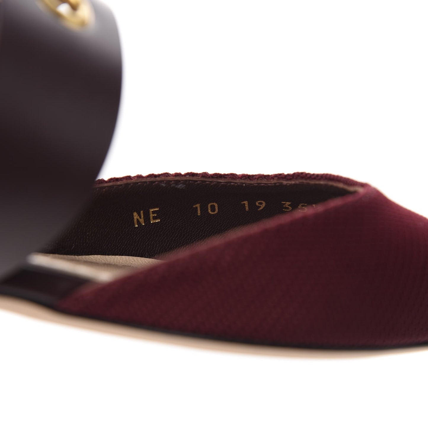 Technical Fabric D-Dior Ballerina Flat Mule 35.5 Rouge Black
