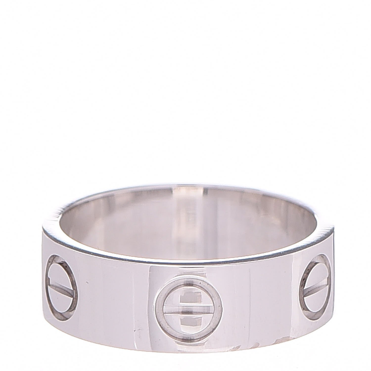 Cartier 18K White Gold 5.5mm LOVE Ring 48 4.5 1 of 4