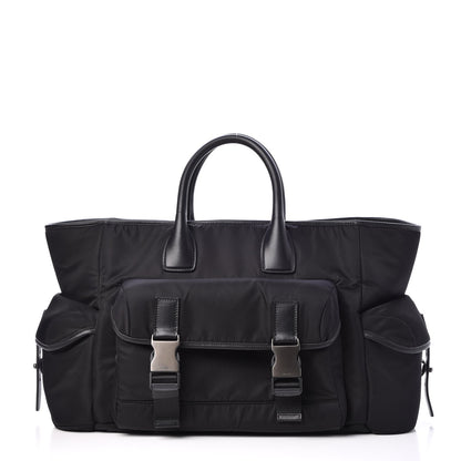 Prada City Calf Tessuto Nylon Shopping Tote Black 1 of 8