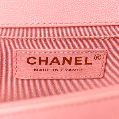 Chanel Caviar Quilted Medium Boy Flap Pink 6 of 9
