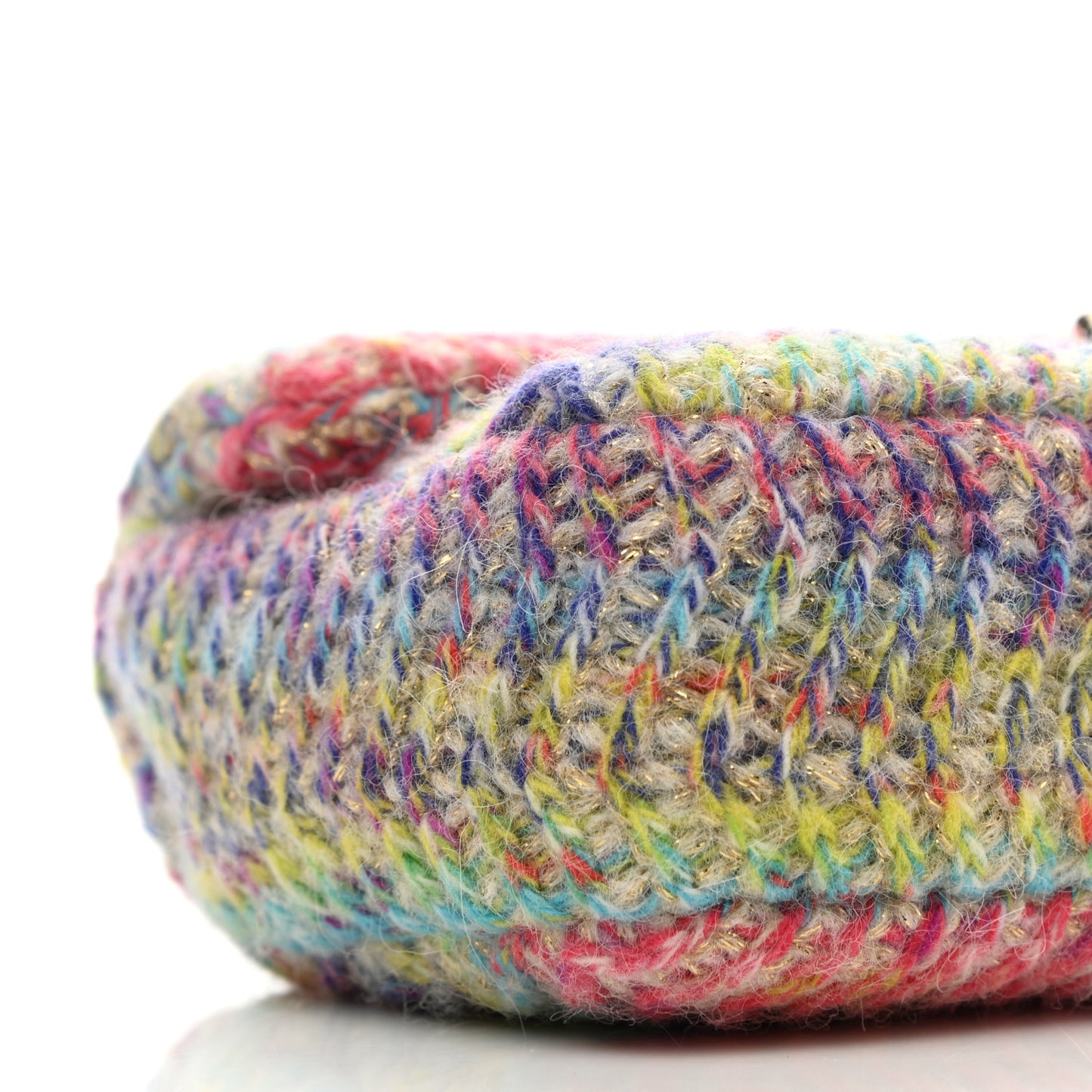Knit Mini Rectangular Flap Orange Multicolor