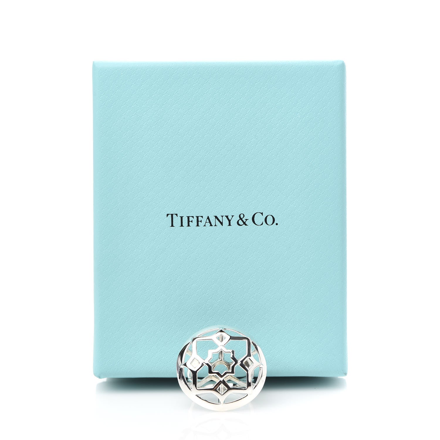 Tiffany Sterling Silver Paloma Picasso Zellige Medallion Ring 54 6.75 5 of 5