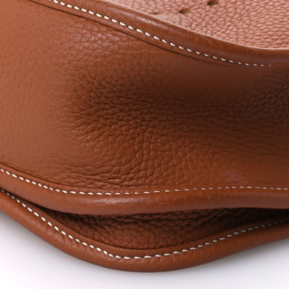 Hermes Taurillon Clemence Evelyne III PM Gold 10 of 11