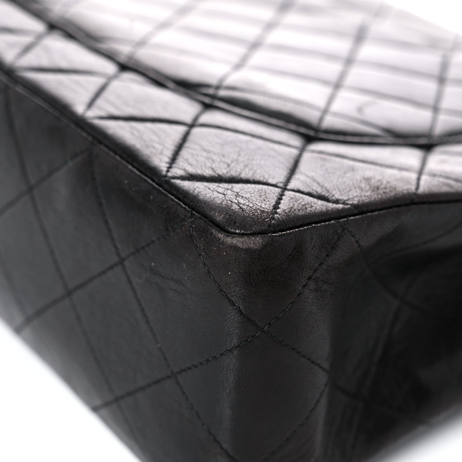 Chanel Lambskin Quilted Jumbo Single Flap Black 11 of 26