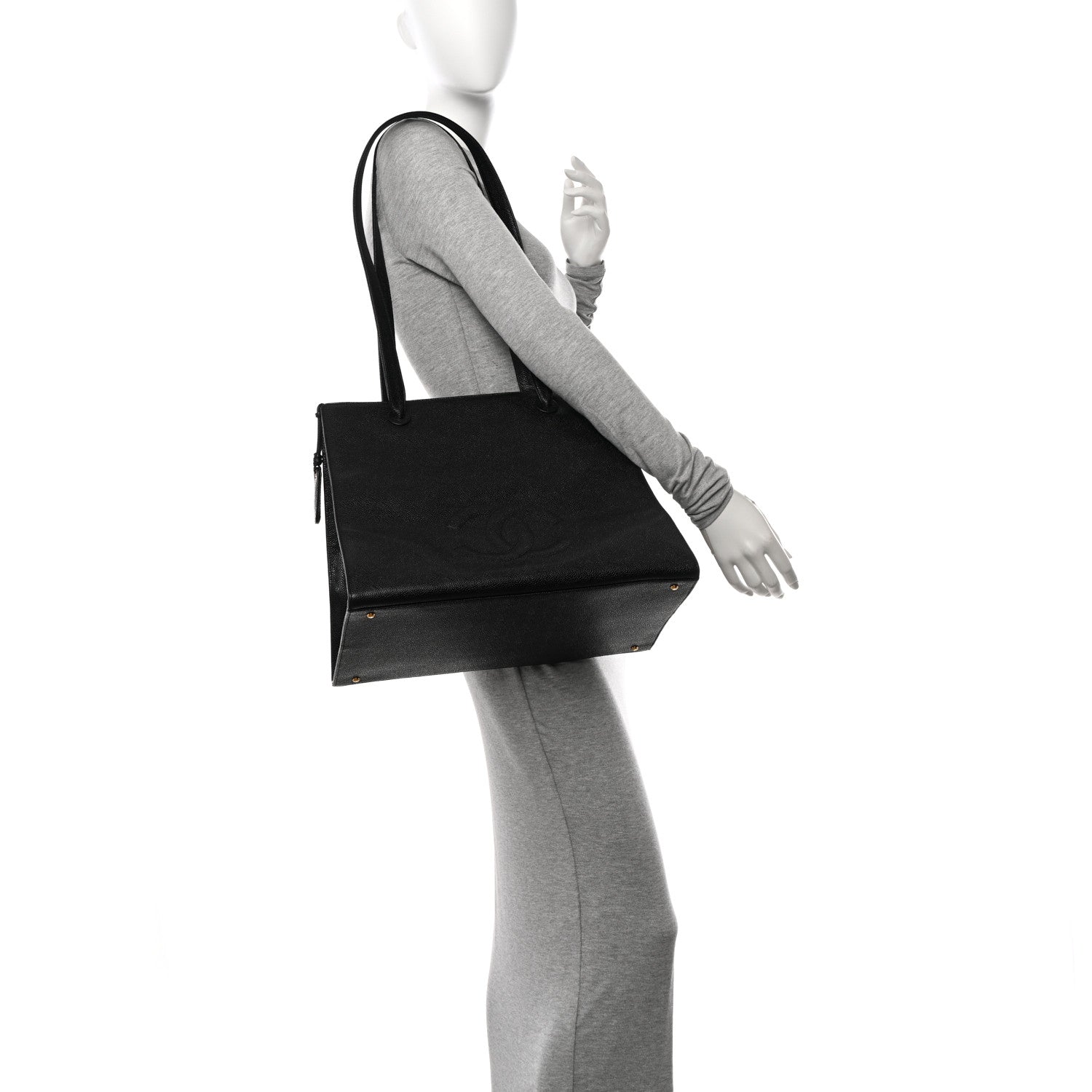 Chanel Caviar CC Tote Black 2 of 11