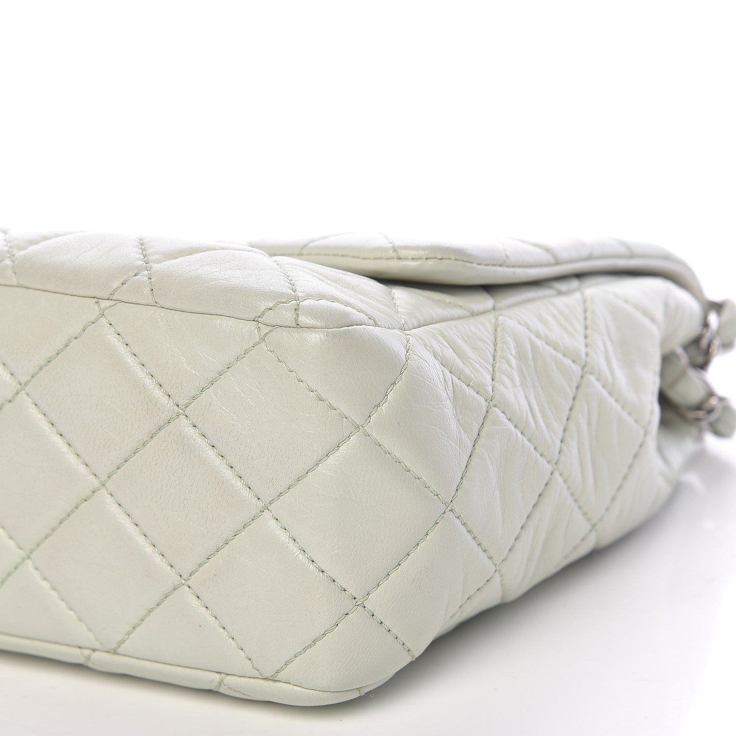 Chanel Lambskin Quilted Jumbo Single Flap Green 9 of 11