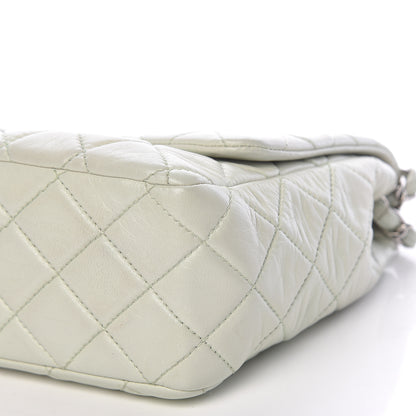 Chanel Lambskin Quilted Jumbo Single Flap Green 9 of 11