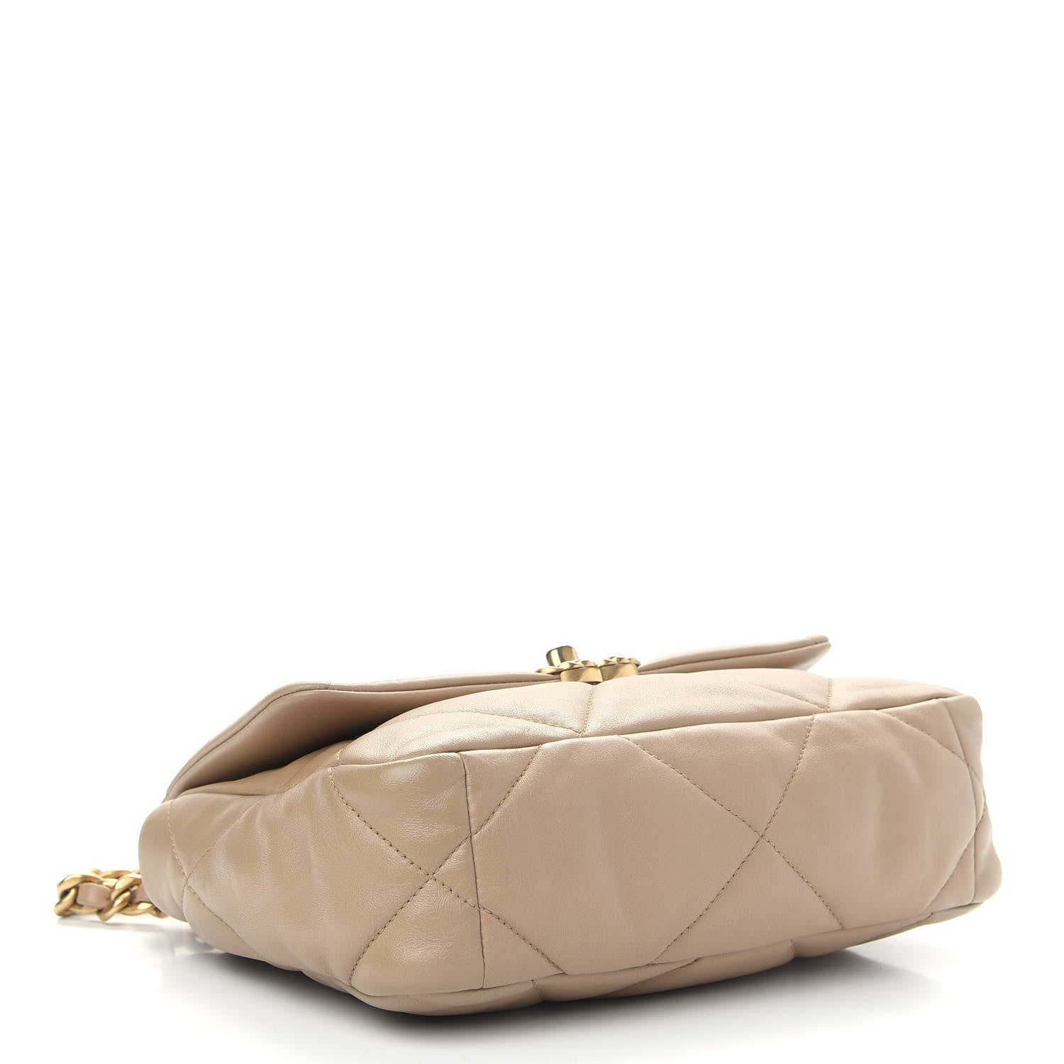 Chanel Lambskin Quilted Medium Chanel 19 Flap Dark Beige 4 of 9