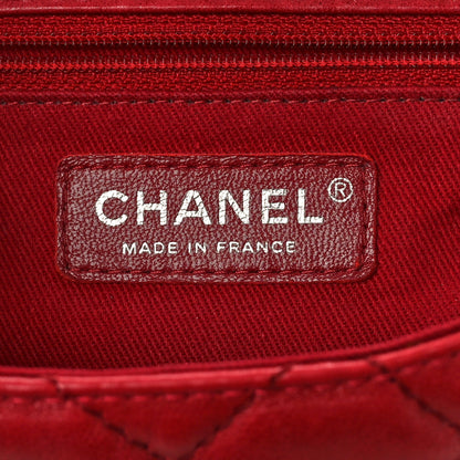 Chanel Lambskin Quilted Messenger Bag Red 6 of 12