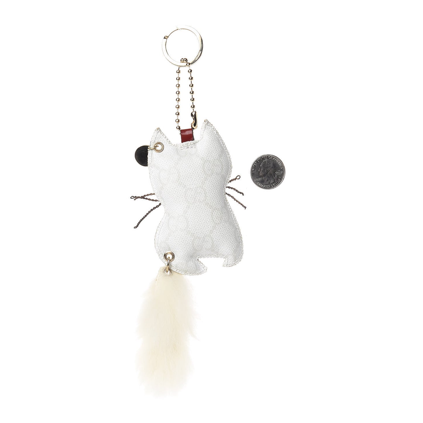 GG Supreme Monogram Animal Key Charm White