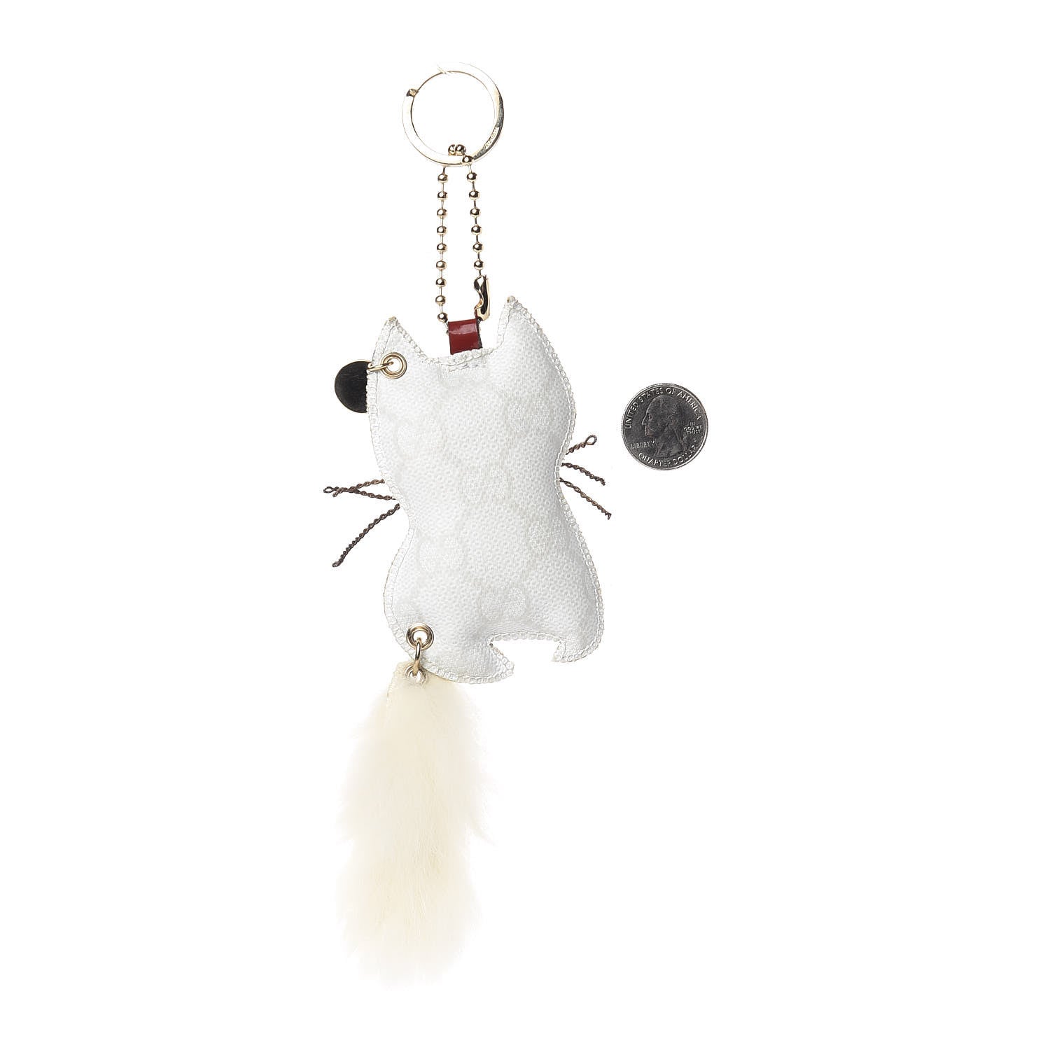 Gucci GG Supreme Monogram Animal Key Charm White 2 of 6